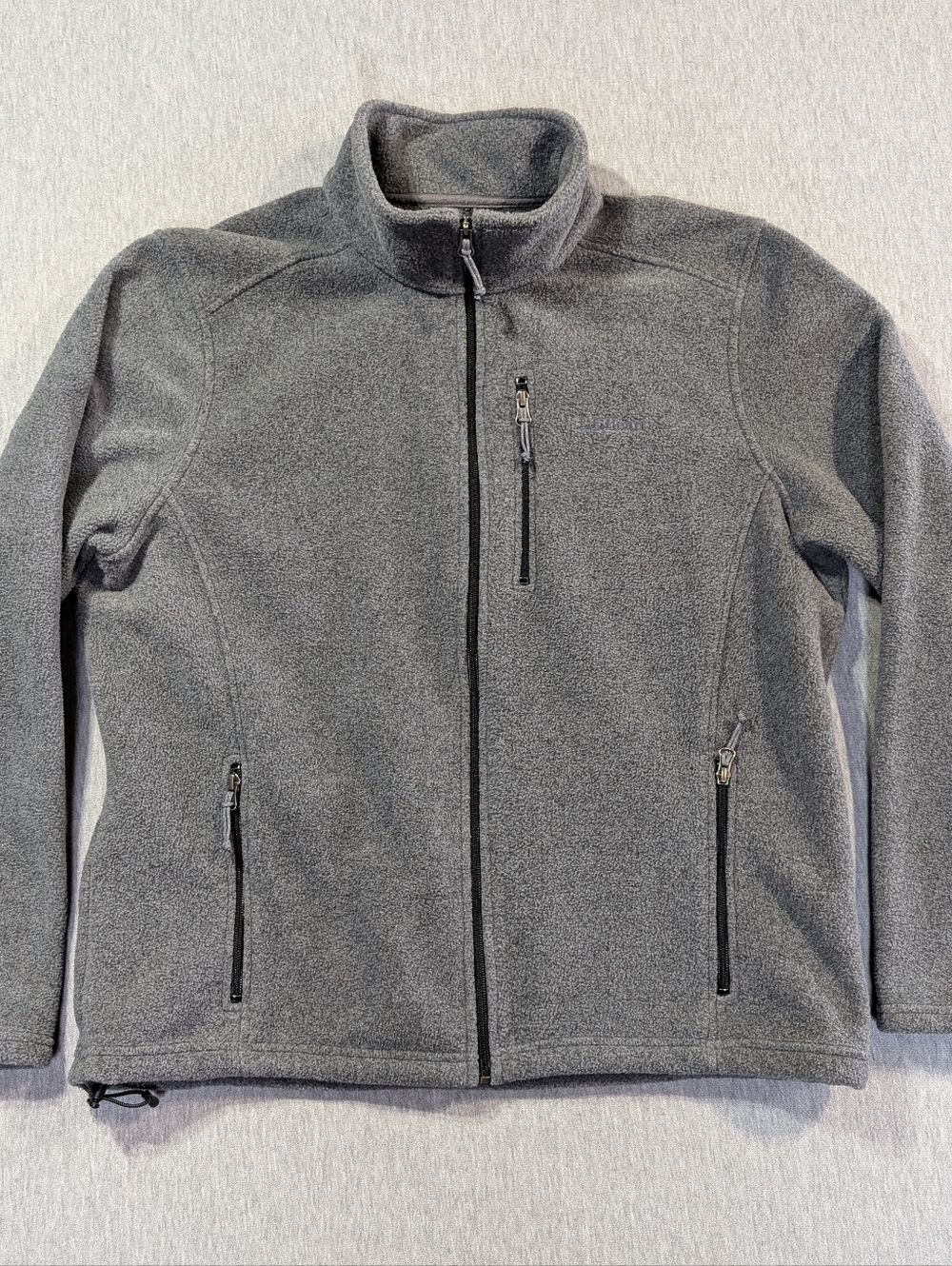 L.L. Bean Polartec Fleece Sweater Men's Large Regular Gray Zip